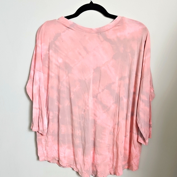 Yana K Oliver Women's Pink/Gray Tie Dye Top One Size - Picture 5 of 6